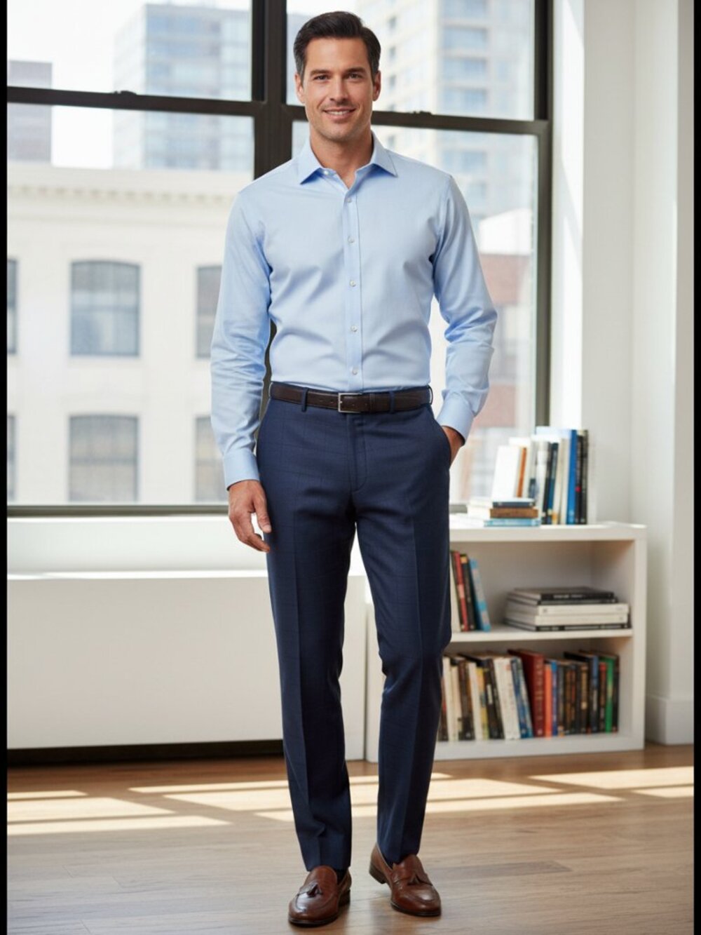Peter Millar Dress Slacks Navy Approx 36x30 Flat Front As Is